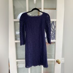 Long Sleeve Blue Dress